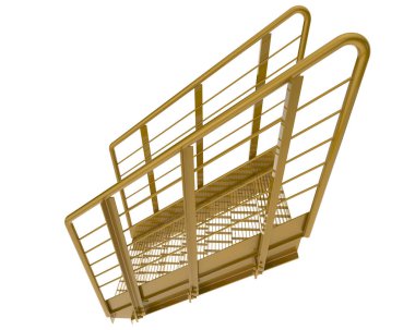 stairs isolated over white background, illustration