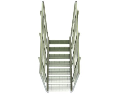 stairs isolated over white background, illustration