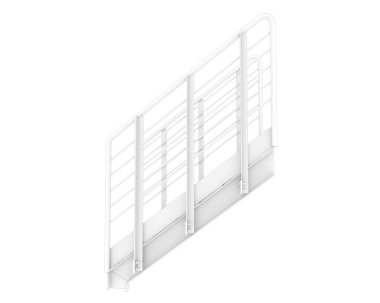 stairs isolated over white background, illustration