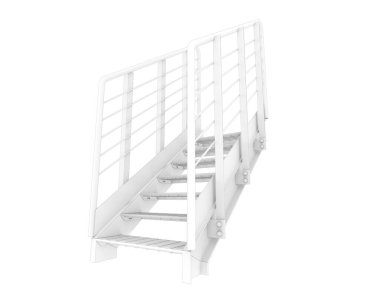 stairs isolated over white background, illustration