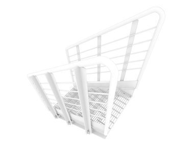 stairs isolated over white background, illustration