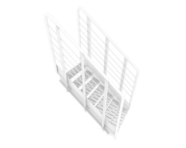 stairs isolated over white background, illustration