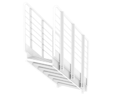 stairs isolated over white background, illustration