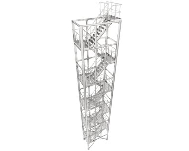 stairs isolated over white background, illustration