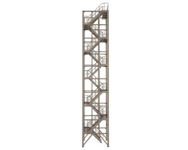 stairs isolated over white background, illustration