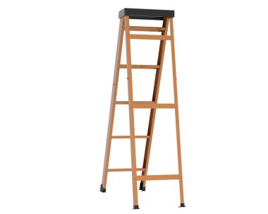 stairs isolated over white background, illustration