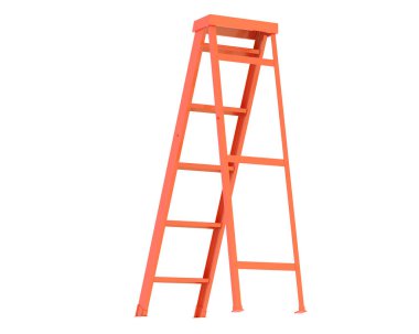 stairs isolated over white background, illustration