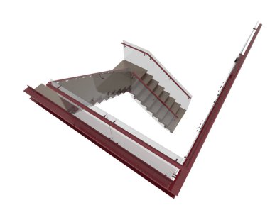 stairs isolated over white background, illustration