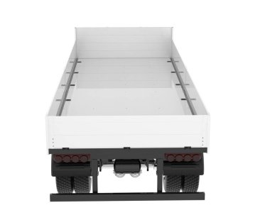 trailer for transporting cargo. isolated on white background. 3 d rendering.