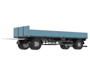 trailer for transporting cargo. isolated on white background. 3 d rendering.