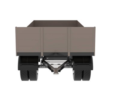 trailer for transporting cargo. isolated on white background. 3 d rendering.
