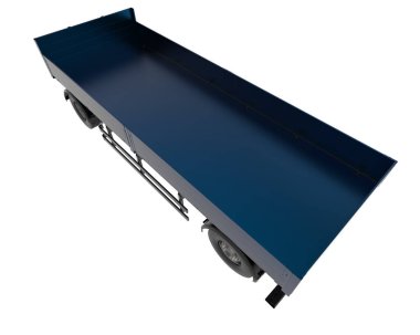 trailer for transporting cargo. isolated on white background. 3 d rendering.