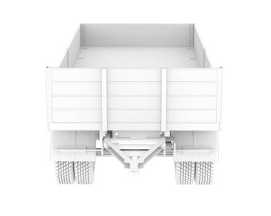trailer for transporting cargo. isolated on white background. 3 d rendering.