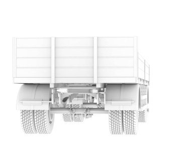 trailer for transporting cargo. isolated on white background. 3 d rendering.