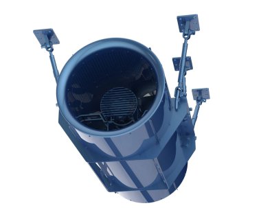 Arka planda fan 3d renk illüstrasyonu