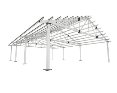 Warehouse frame isolated on white