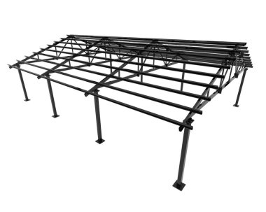 Warehouse frame isolated on white