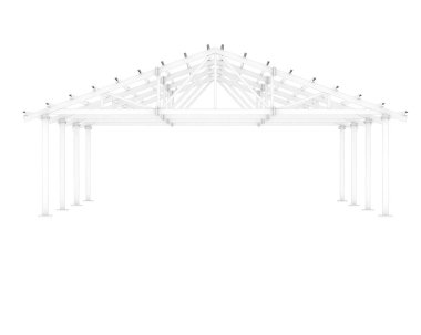 Warehouse frame isolated on white