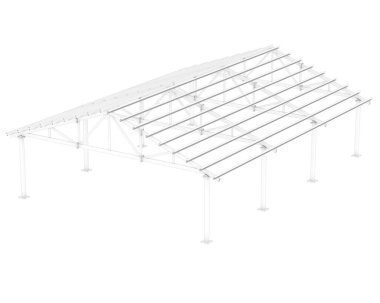 Warehouse frame isolated on white