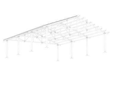 Warehouse frame isolated on white