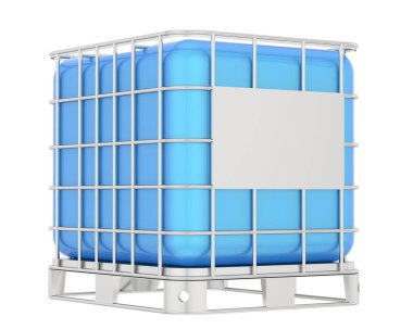 water container isolated on white background. 3d rendering