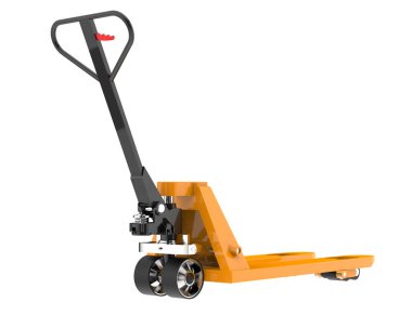 pallet jack for transportation on a white background.
