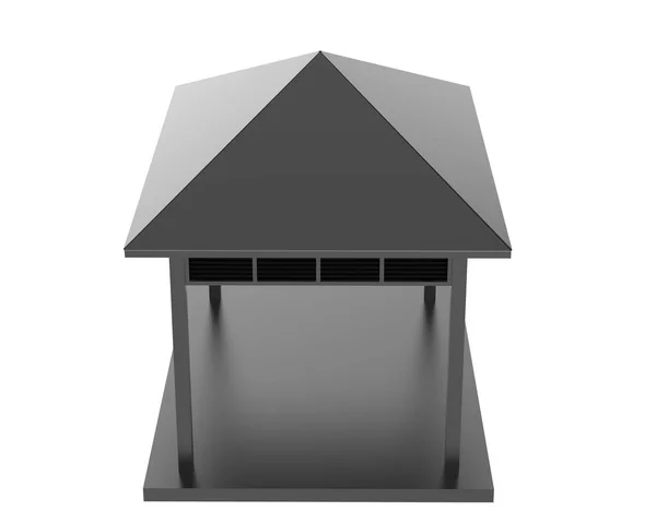 Pergola屋顶3D模型 建筑物建造的图解 — 图库照片