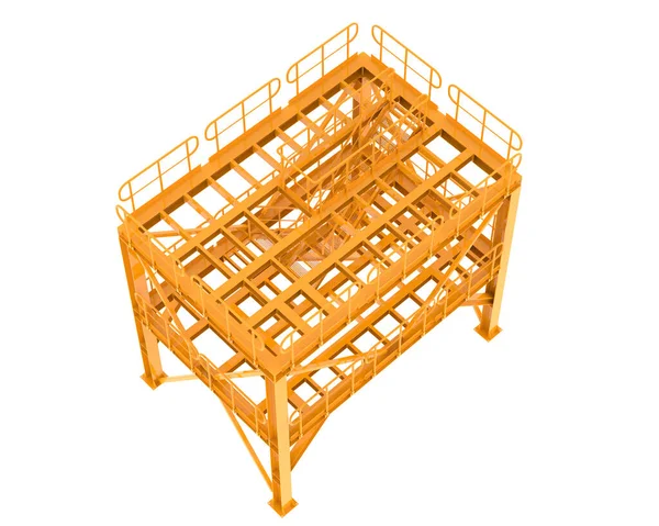 3d rendering image of platform on white background