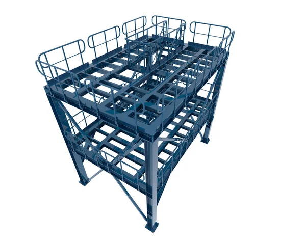 3d rendering image of platform on white background