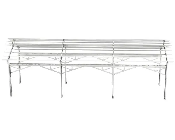 Aluminiowa Rama Konstrukcyjna Izolowana Białym Tle Renderowanie Ilustracja — Zdjęcie stockowe