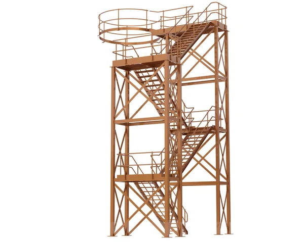 Silo stairs isolated over white background, illustration