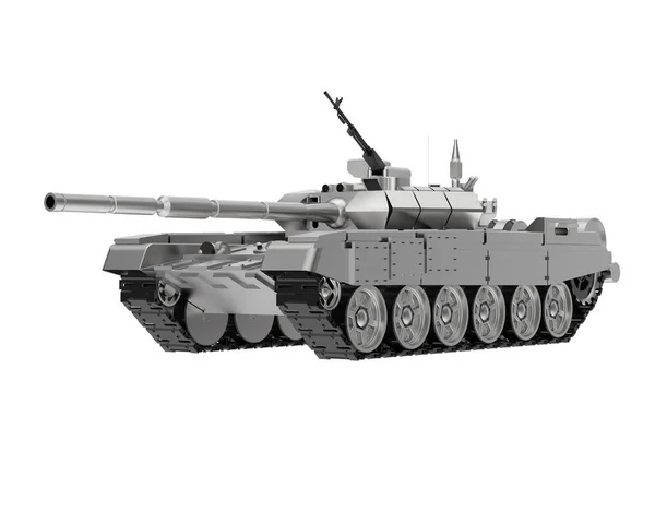 Moderní Tank Bílém Pozadí Vykreslování — Stock fotografie