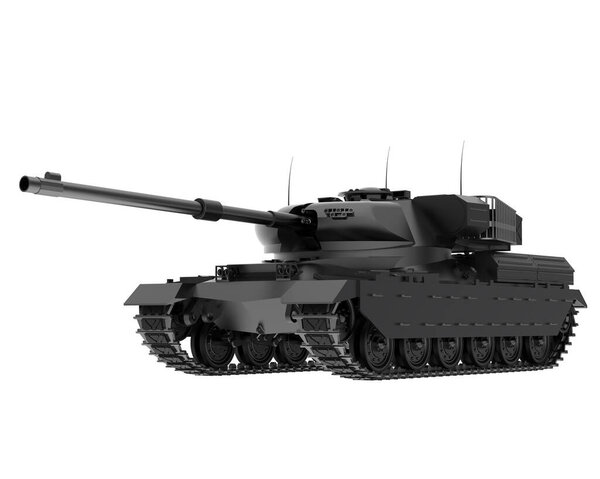 modern tank isolated on white background. 3 d illustration.