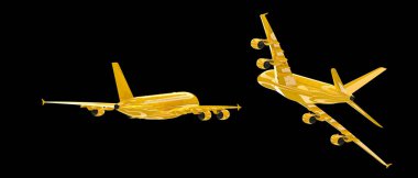 airbus plane on background. Extreme airplane. 3d rendering - illustration