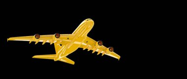airbus plane on background. Extreme airplane. 3d rendering - illustration