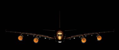 airbus plane on background. Extreme airplane. 3d rendering - illustration