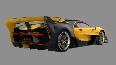 Sport car mockup isolated on background. 3d rendering - illustration