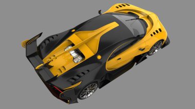 Sport car mockup isolated on background. 3d rendering - illustration