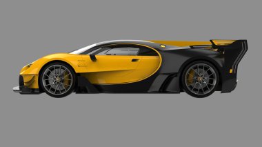 Sport car mockup isolated on background. 3d rendering - illustration