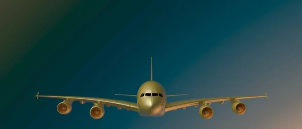 Airbus Plane Background Extreme Airplane Rendering Illustration — Stock Fotó