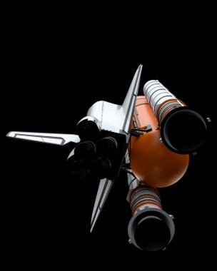 Space ship. 3d rendering - illustration