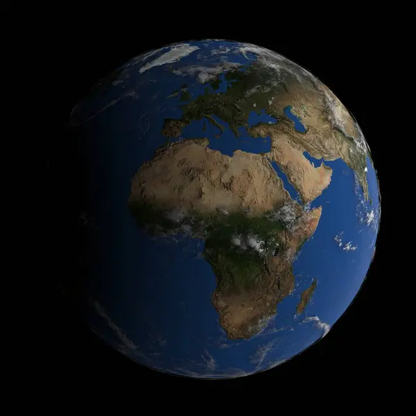 Иллюстрация Подробная Поверхность Планеты Земля — стоковое фото