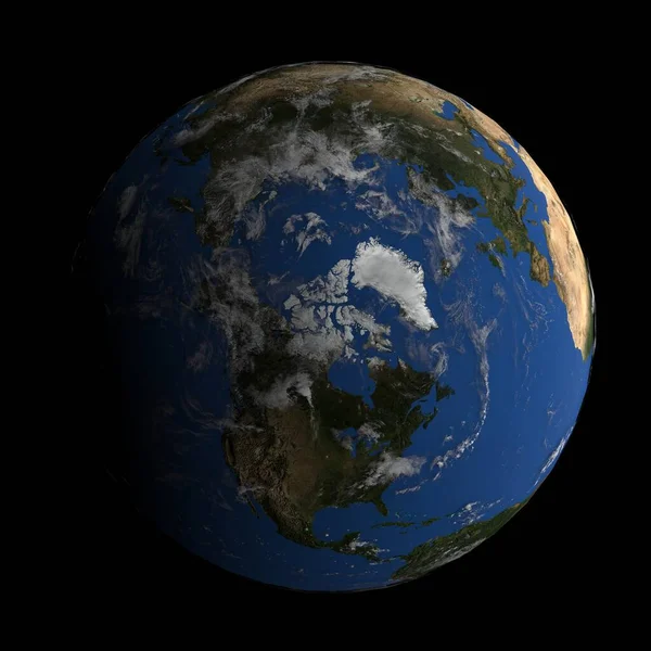 Illustration Surface Détaillée Planète Terre — Photo