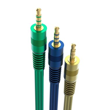 3.5 mm 'lik kriko arka planda izole edildi. Büyük yayınlar ya da baskılar için ideal. 3d görüntüleme - illüstrasyon 