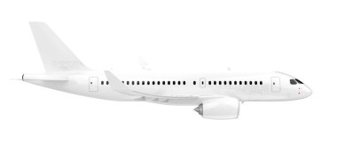 Uçuş uçağı arka planda izole edildi. 3d görüntüleme - illüstrasyon