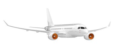 Uçuş uçağı arka planda izole edildi. 3d görüntüleme - illüstrasyon