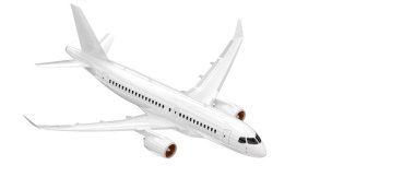 Uçuş uçağı arka planda izole edildi. 3d görüntüleme - illüstrasyon