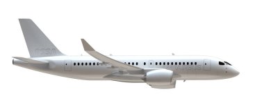 Uçuş uçağı arka planda izole edildi. 3d görüntüleme - illüstrasyon