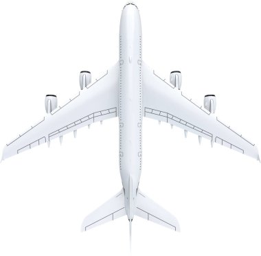 Uçuş uçağı arka planda izole edildi. 3d görüntüleme - illüstrasyon