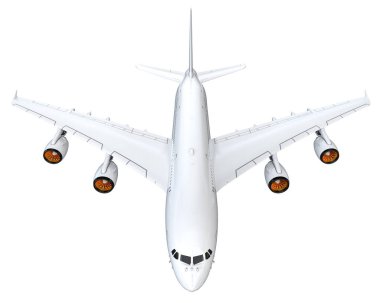 Uçuş uçağı arka planda izole edildi. 3d görüntüleme - illüstrasyon